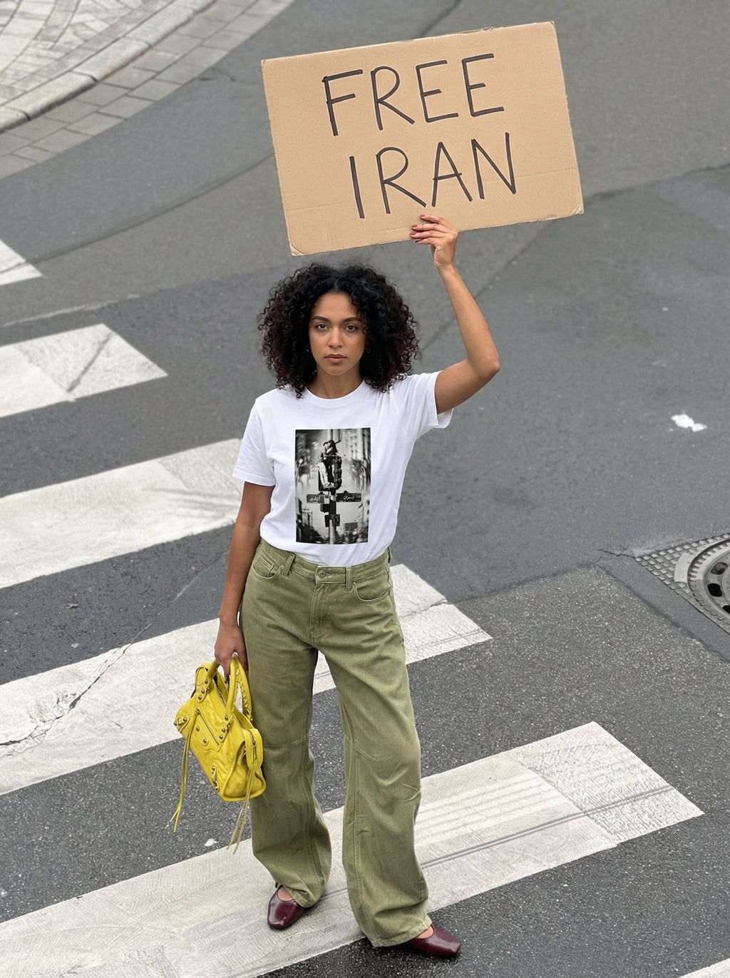 Iran-Freedom Women’s high-waisted t-shirt